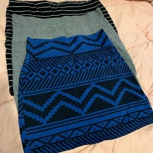 Jersey knit Miniskirt Bundle of Three